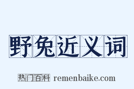 野兔近义词是什么意思的图片